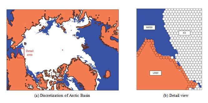 Figure 1. Demonstration DEM sea ice configuration initialization using the MASIE ice extent mask for July 1, 2014.