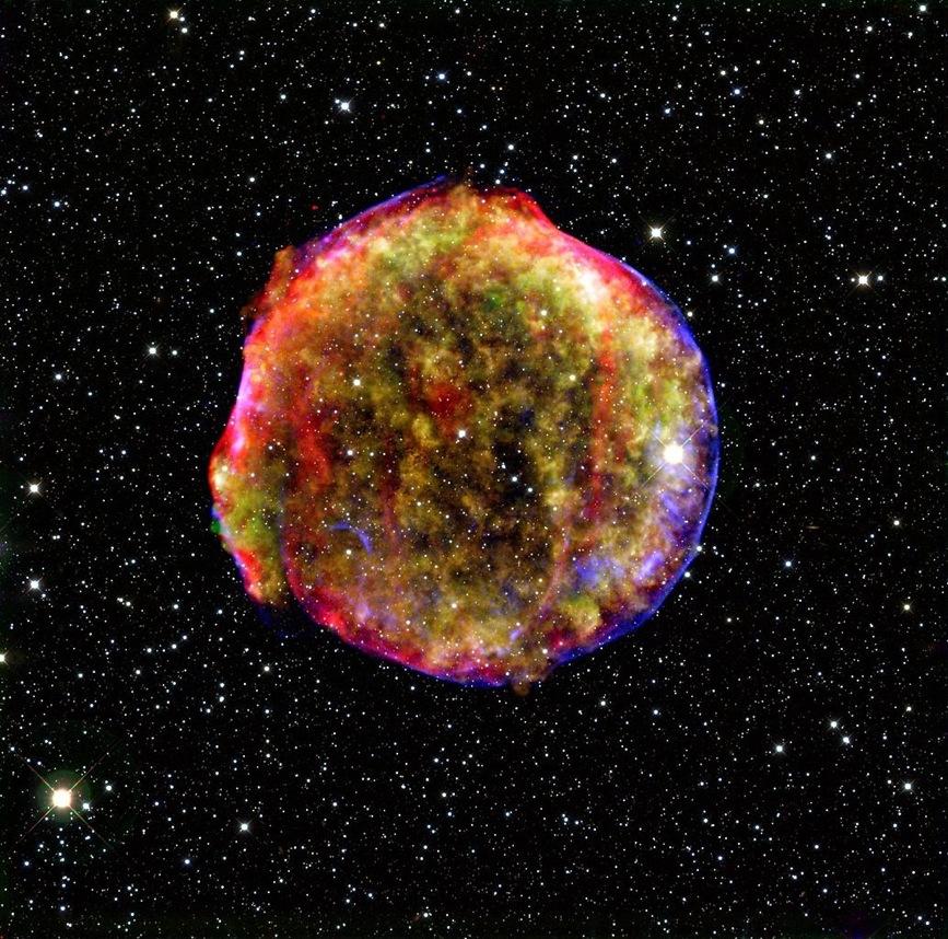 Tycho s supernova ~9000 ly away! observed in 1572!