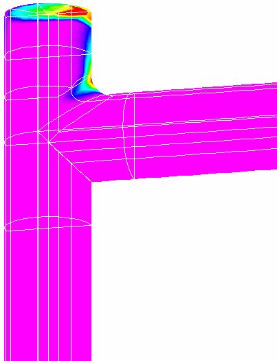 Corner Plug Section Flow (a) Flow (b) Figure VII-3. Erosion Patterns at Side & Corner Region of the Plug Tee.