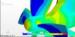 factor a using Equation 3 and these CFD computations do not show disturbing flow separation at model scale for which the results should