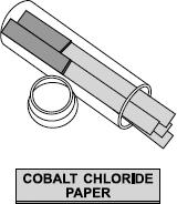 23 Read the information and then answer the questions. Cobalt chloride paper can be used to test for water. The paper contains anhydrous cobalt chloride.