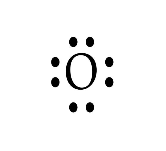 Electron Dot Formula for H 2 O 1. First, count the total number of valence electrons: oxygen has 6 and each hydrogen has 1 for a total of 8 electrons [6 + 2(1) = 8 e - ].