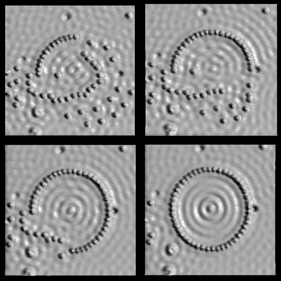 building a circle of Fe atoms on Cu(111)