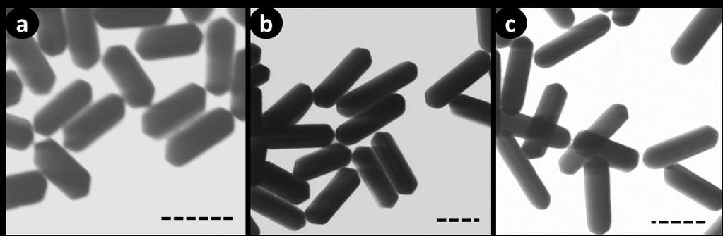 S5 TEM images of AgPRNPs produced using (a) PVP, (b) PAA, and (c) PSS after multiple cleaning (three times).