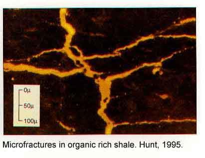 Migration Volume is increased dramatically when solid organic matter has been transformed into liquid crude oil or nature gas Large expansion of volume brings stresses which fracture the rock
