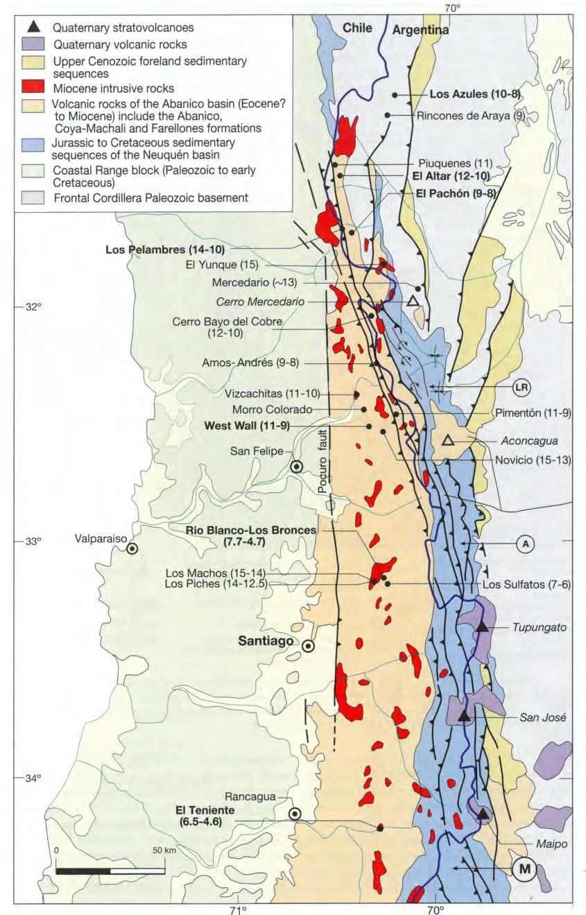 Regional Geological Setting San Valentino Porphyry -- Miocene Belt Late-Tertiary mineral belt Top-ranked copper