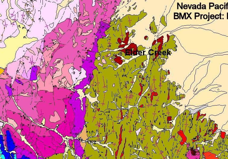Paiute Project General Geology Location Southeast of Elder Creek 1.