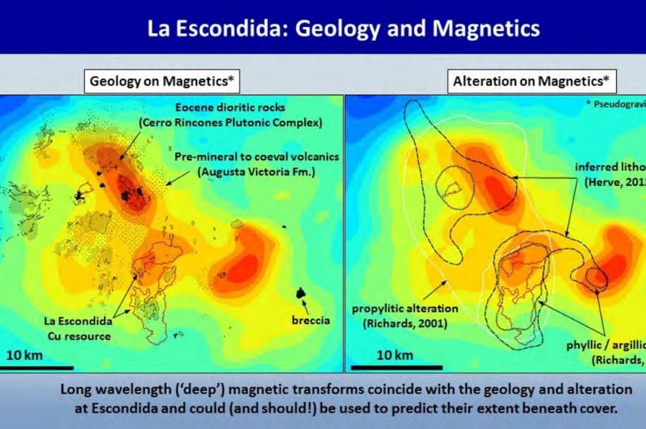 Arrieros ARRIEROS TARGET Significant magnetic features under postmineral cover Demonstrable and extensive porphyry copper style alteration and mineralisation in