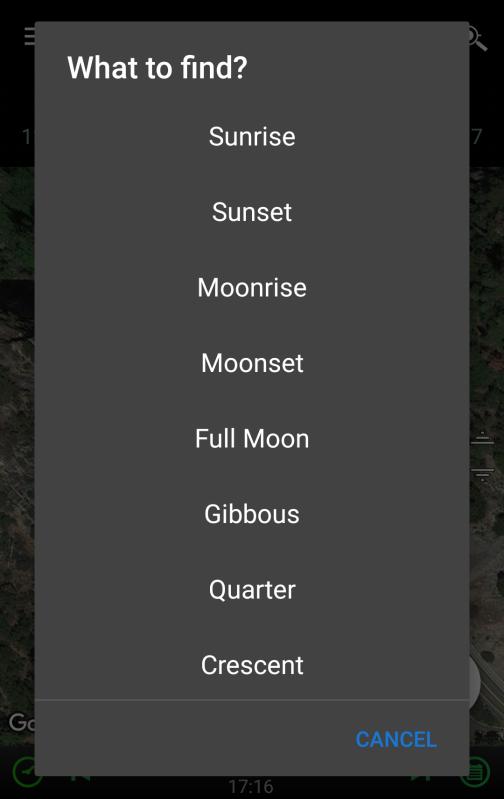 Date Range when the Sun or the Moon (or a particular phase of the Moon) appears in