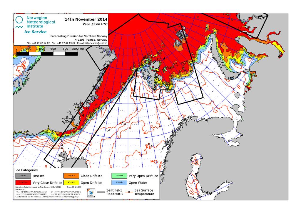ice charts: Primarily based on SAR