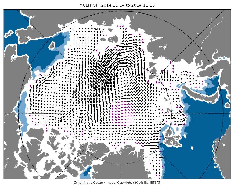 LR Ice Drift (OSI-405) Implements the Continuous Maximum Cross Correlation algorithm (CMCC, Lavergne et al 2009) 2009: operational coverage of NH 2013: global coverage Currently from SSMIS
