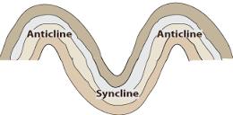 Differentiate Anti-cline and Syncline Anti-Cline: It is the peak (top) of a folded mountain An