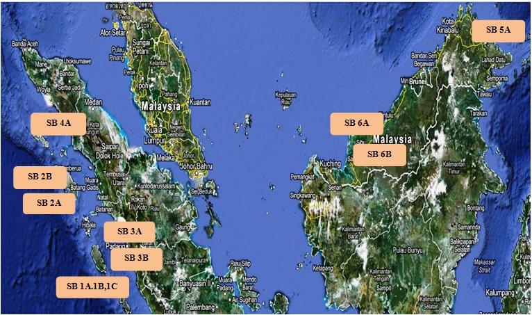 Sarawak Malaysia Figure-1. Selected subduction earthquake location on maps.