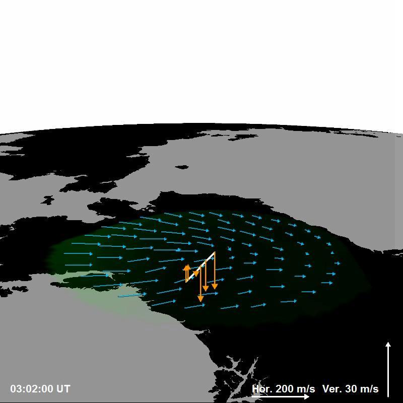 Results Bistatic Vertical Winds The spatial distribution of vertical