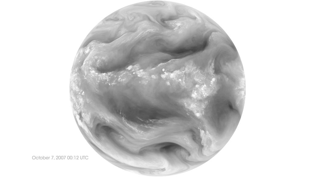 Illustration of largescale atmospheric flow: satellite water vapor