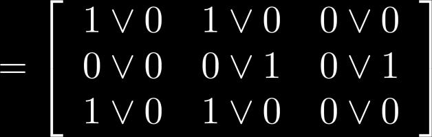 m n zero-one matrix with(i,j)th entry c ij = (a i1 b