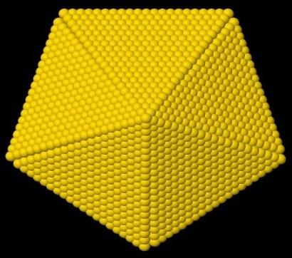 propose a spheroidal decahedron model, which contains 5 {111} facets but has a spheroidal like structure. Figure S10.