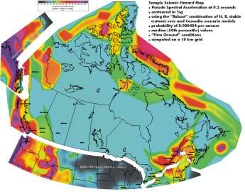 Floor Hazard estimates 1985 Hazard estimates for central Canada came only from distant source zones hazard from rare nearby earthquakes was neglected 2005 Hazard computed