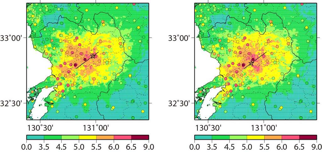 Scenario earthquake shaking maps for Futagawa fault zone (Mw6.