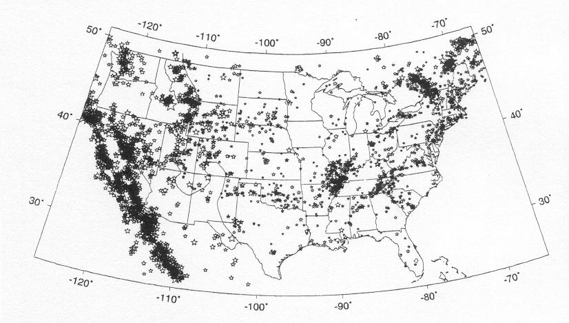 USGS Seismic Hazard Regions Note: Different attenuation relationships used for different