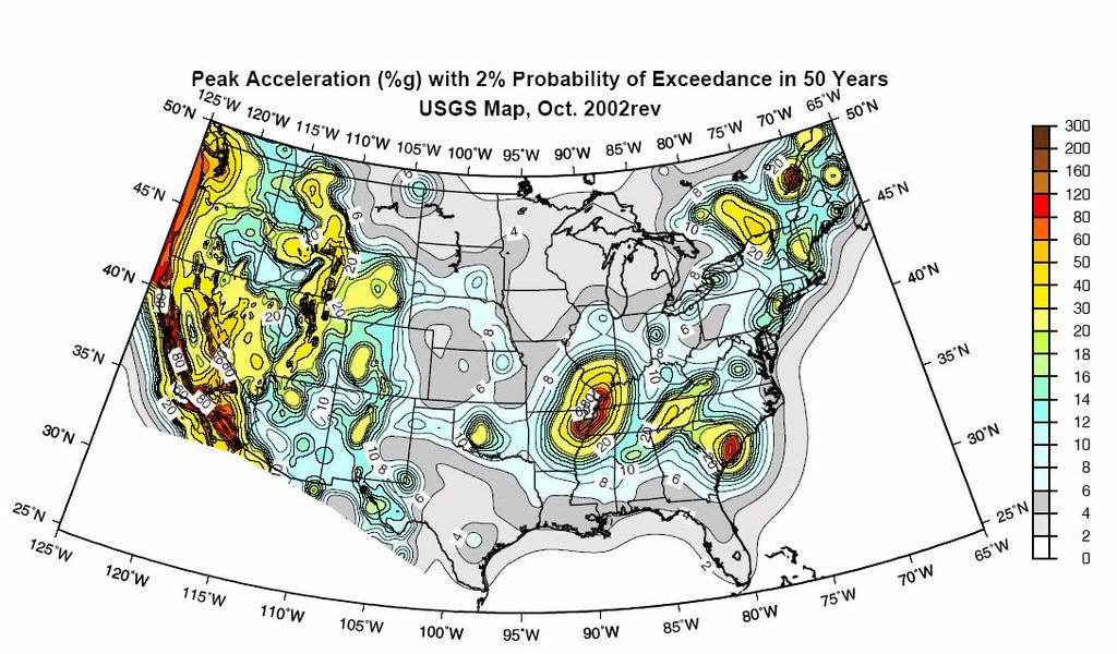 USGS Seismic Hazard Map of Coterminous United States http://earthquake.usgs.