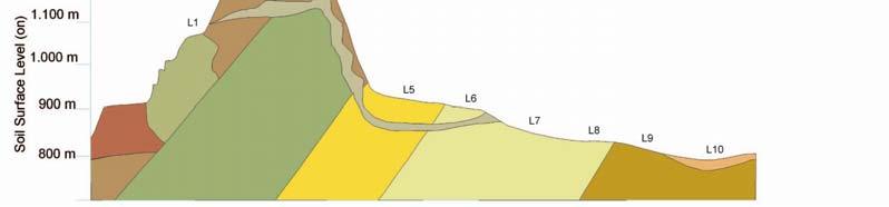 Figure 1 : Position all sampling of the 10 Latosols (L) in each geomorphic surface in the regional topossequence of Central Plateau Brazil. REFERENCES 1. Embrapa. 1997.
