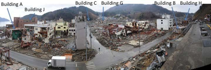 Some buildings at the lower part of the landslide block suffered severe damage as a whole (P4 in Fig. 24).