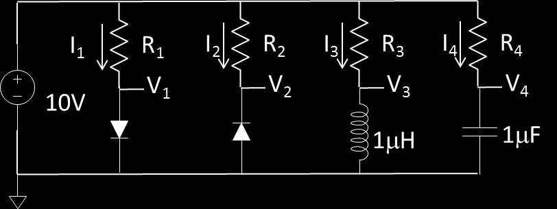7. What are the DC voltages and currents in the following figure, and how much energy is stored and power dissipated in the inductor (E L and P L ), capacitor
