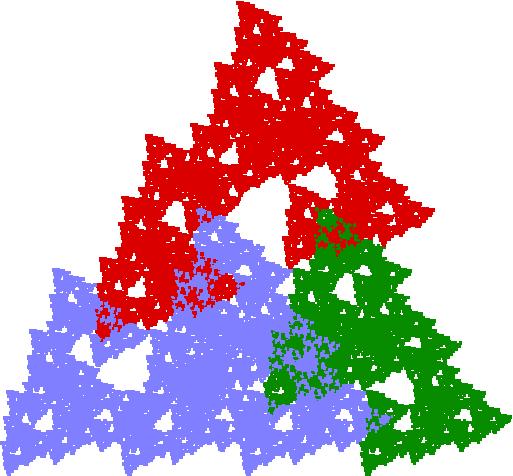 The associated attractive lamination corresponds to a substitutive symbolic dynamical system and can be represented by the 2-dimensional central tile shown in Fig. 4.2 with 5 subtiles and no symmetry.
