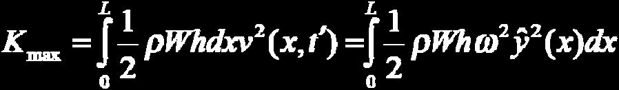 x, t) = 0 Velocity: Maximum kinetic energy: v( x, π ( nω)) = ωyˆ( x) 1 2 dk = dm [