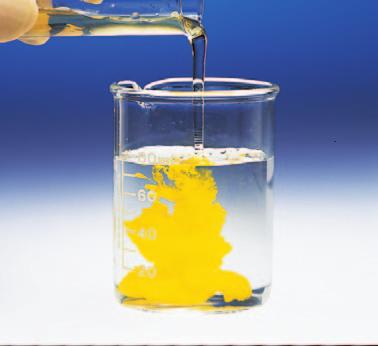 (b) When water solutions of ammonium sulfide and cadmium nitrate are combined, the yellow precipitate cadmium sulfide forms. 3. Production of a gas.