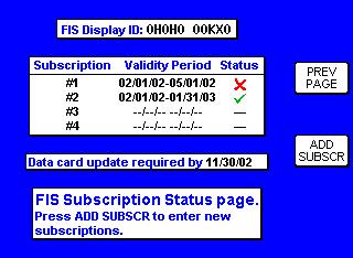 FIS Subscriptions CHECKING FIS SUBSCRIPTIONS To check FIS subscription validity or status perform the following steps: 1.