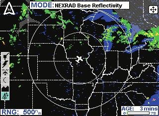 Normal Operation NEXRAD PAGE Press the WX Function Select Key until FIS Graphics Page is displayed.