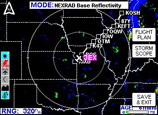 Normal Operation Pressing the MORE INFO softkey will display the NEXRAD LEGEND as in Figure 22. To clear the legend from the display, move the joystick.
