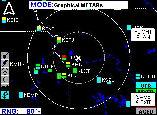 Normal Operation 8. To view the graphical METAR LEGEND, move the joystick pointer to an area with no icons and press the MORE INFO softkey. The legend will be displayed as in Figure 30.