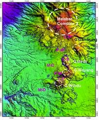 Schematic Wayang Windu Geological model from south to north. Modified from UGI report (2002). Pangalengan 6 Waringin Loka 7 Dogdog 7.