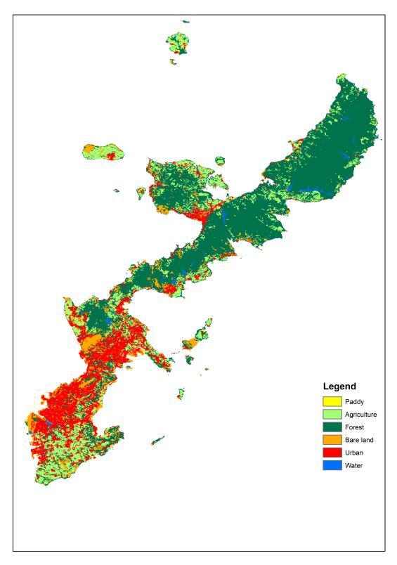 map of Okinawa Island