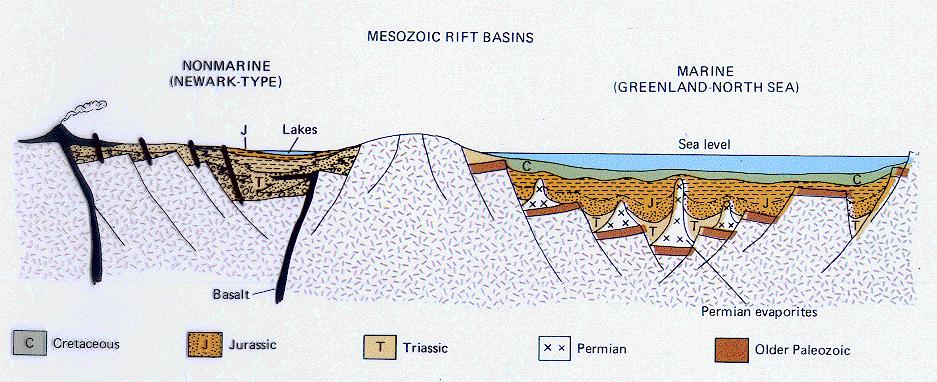 Triassic-Jurassic Rifting Asymmetric