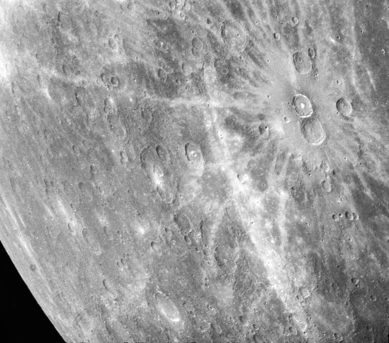 Ray Craters Craters show ejecta, like the