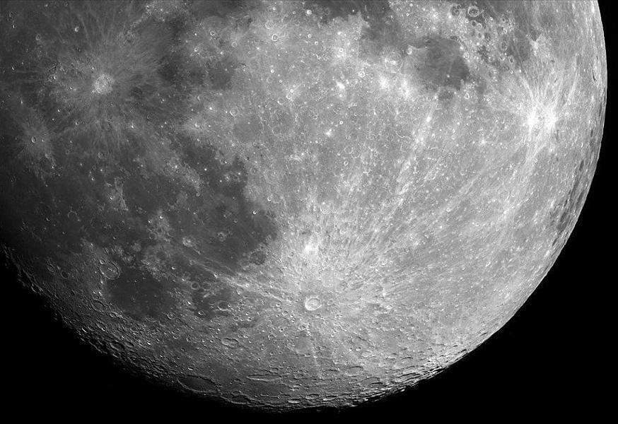 confined to a smaller area Moon has