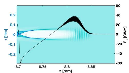 1 Pulse length FWHM 100 fs Plasma density n 0 10 17 cm -3 Length (plateau) 25 mm (1 GeV) 65 mm (2 GeV) p =106 m L ramp = p 2 GeV Injection phase and