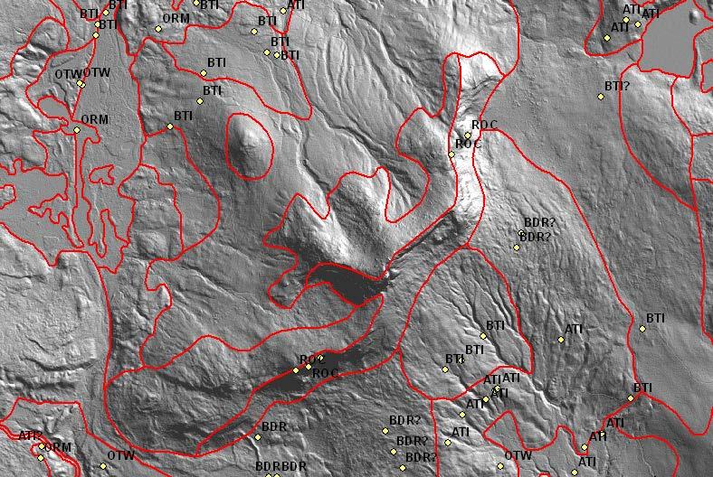 LiDAR signatures, terrain derivatives, CIR (and other imagery), and GPS