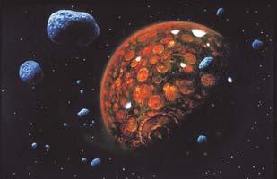 ) evaporated at varying distances Only heavy elements left Outer Solar System: Cool H, He remain Fall onto rocky planet core seeds Jupiter as an Example Fate of planetesimals Probably had its own