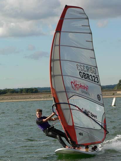 4.(20%) Consider a wind surfer on the bay who is sailing arigwith9.0m 2 sail area, approximately 2.0 meters wide and 4.5 meters high. The surfer feels a head wind speed of about 8 m/s.