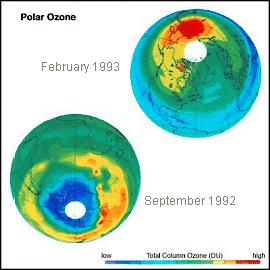 yes, but it is rather small ( ozone dent ) Hole is