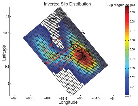 5.3. Costa Rica, Nicoya Peninsula The Nicoya Peninsula region of Costa Rica experiences both deep and shallow SSEs, recorded geodetically and seismically (Outerbridge et al., 2010, Fig. 9).