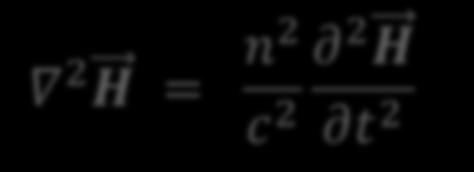n ε 0 μ 0 Wave Equations E = μ 0 H