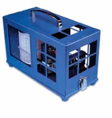 Supplied with fabricated, vented sheet metal cover finished in blue hammer finish stove enamel and convenient carrying handle.