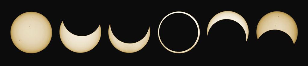 MAY 20, 202, ANNULAR SOLAR ECLIPSE (partial from Fresno) TOP: Partial