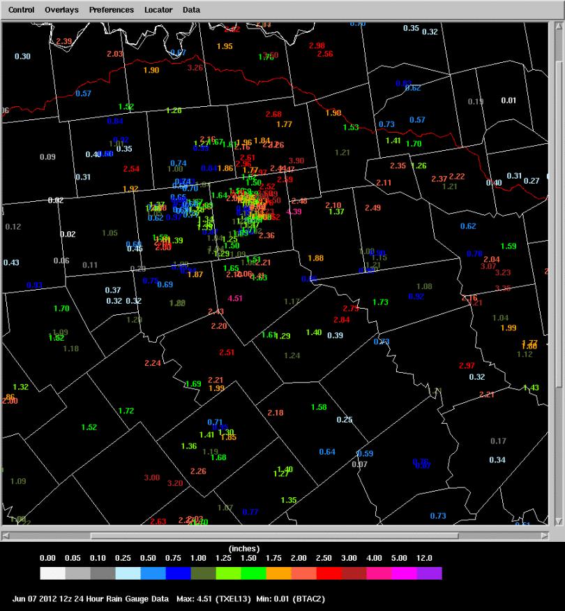 Example of a CoCoRaHS observation helping us to get it right The CoCoRaHS observer TX-EL-13, Maypearl 0.
